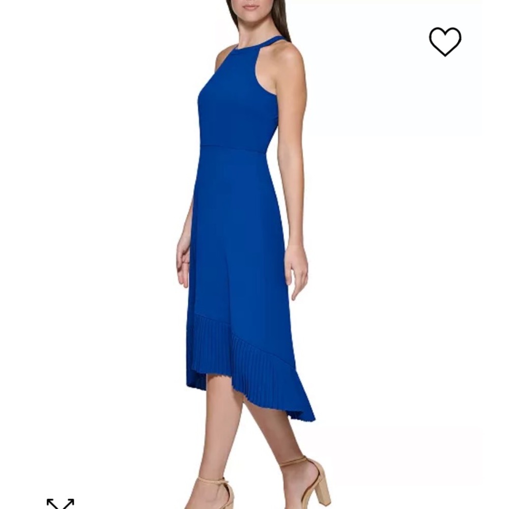 KENSIE💙EUC PLEATED FAUX HALTER COCKTAIL DRESS - Picture 12 of 15